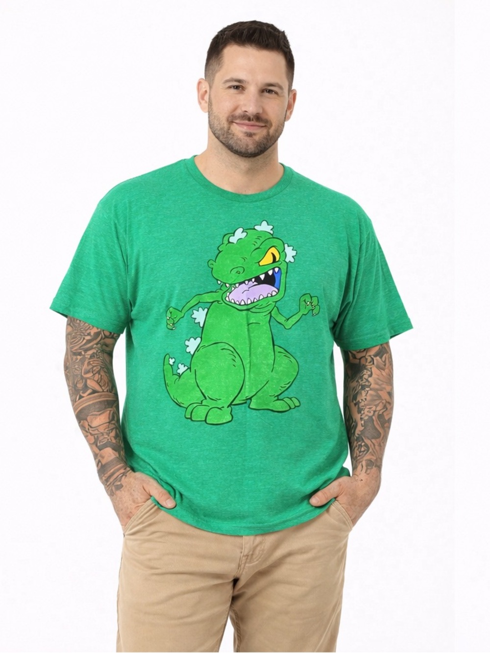 🦖 Nickelodeon Green Dinosaur Short Sleeve Tee Size: XL